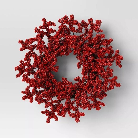 Target‎ Room Essentials Christmas Berry Mini Artificial Wreath Red - 2024 - Picture 1 of 5